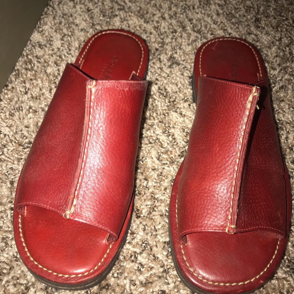 Red sandals